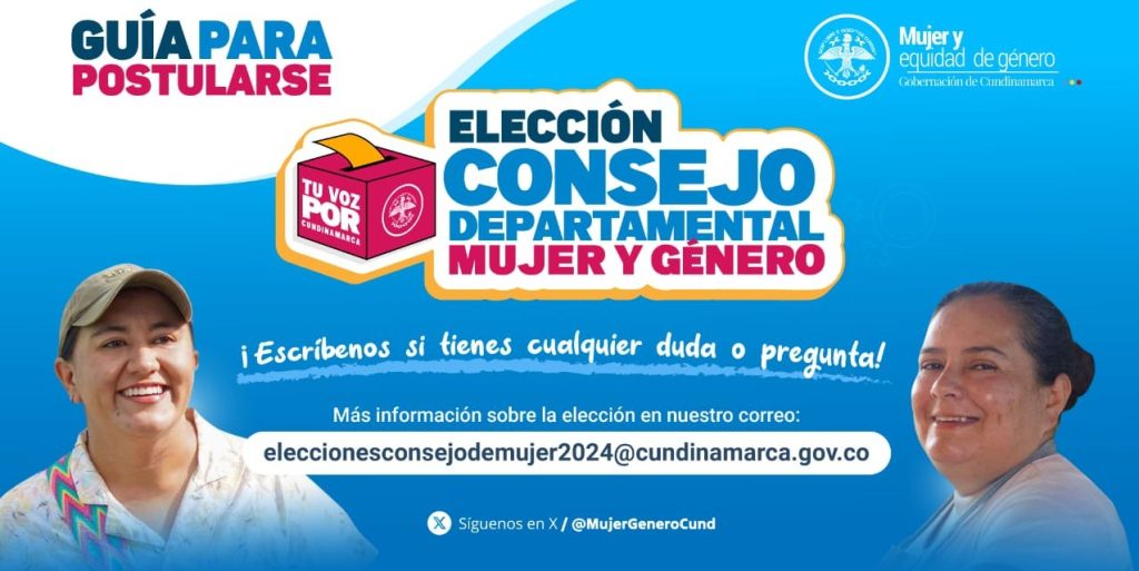 Cundinamarca abre convocatoria para la elección del Consejo Departamental de Mujer y Género