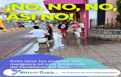 Emserfusa, NO arroje basucar a las calles ni desperdicie el agua